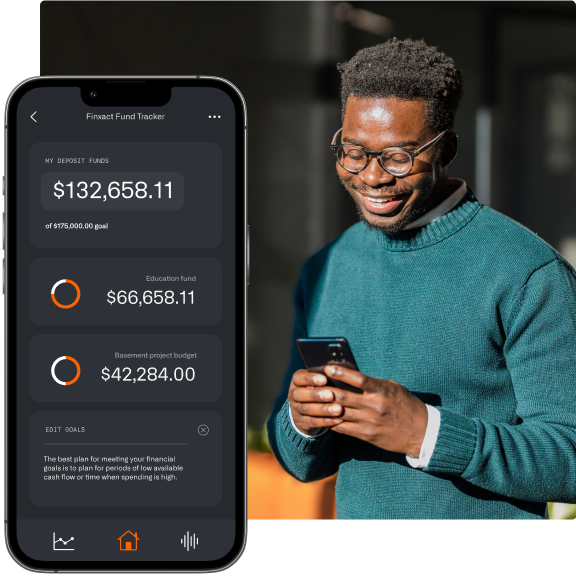 Digital banking user on a mobile device